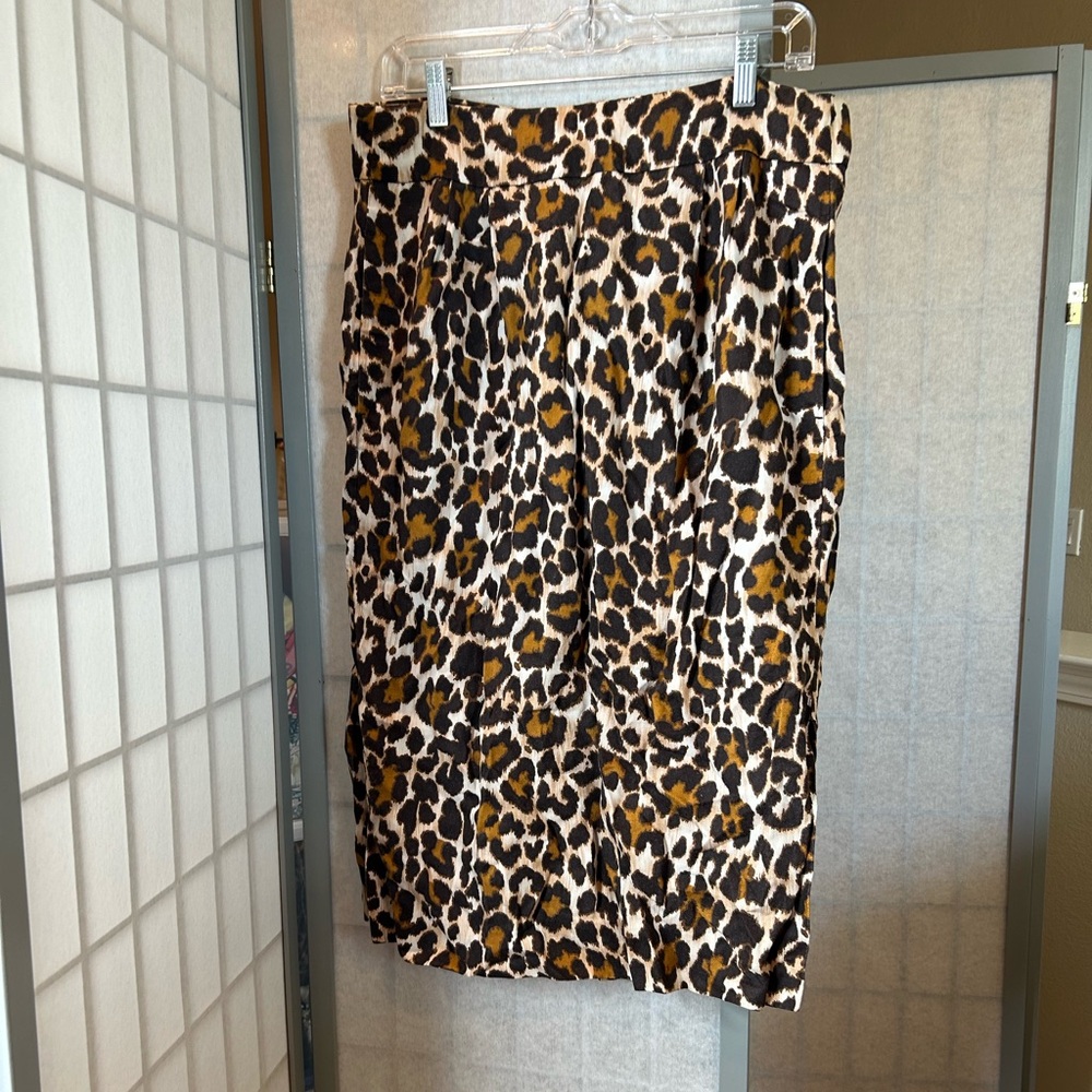 J. Crew Animal Print Pencil Skirt